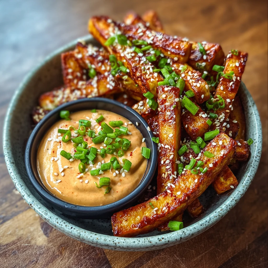 Spice Up Your Snack: Gochujang Tofu Fries with Spicy Aioli