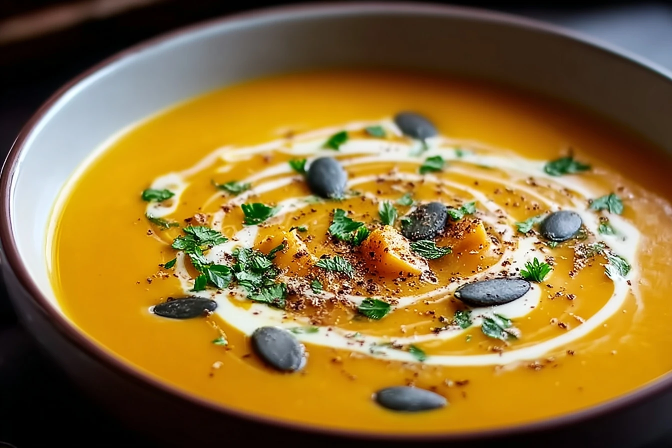 Spicy Butternut Squash Sweet Potato Soup Recipe Best Spicy Butternut Squash Soup Homemade Sweet Potato Butternut Soup Vega...