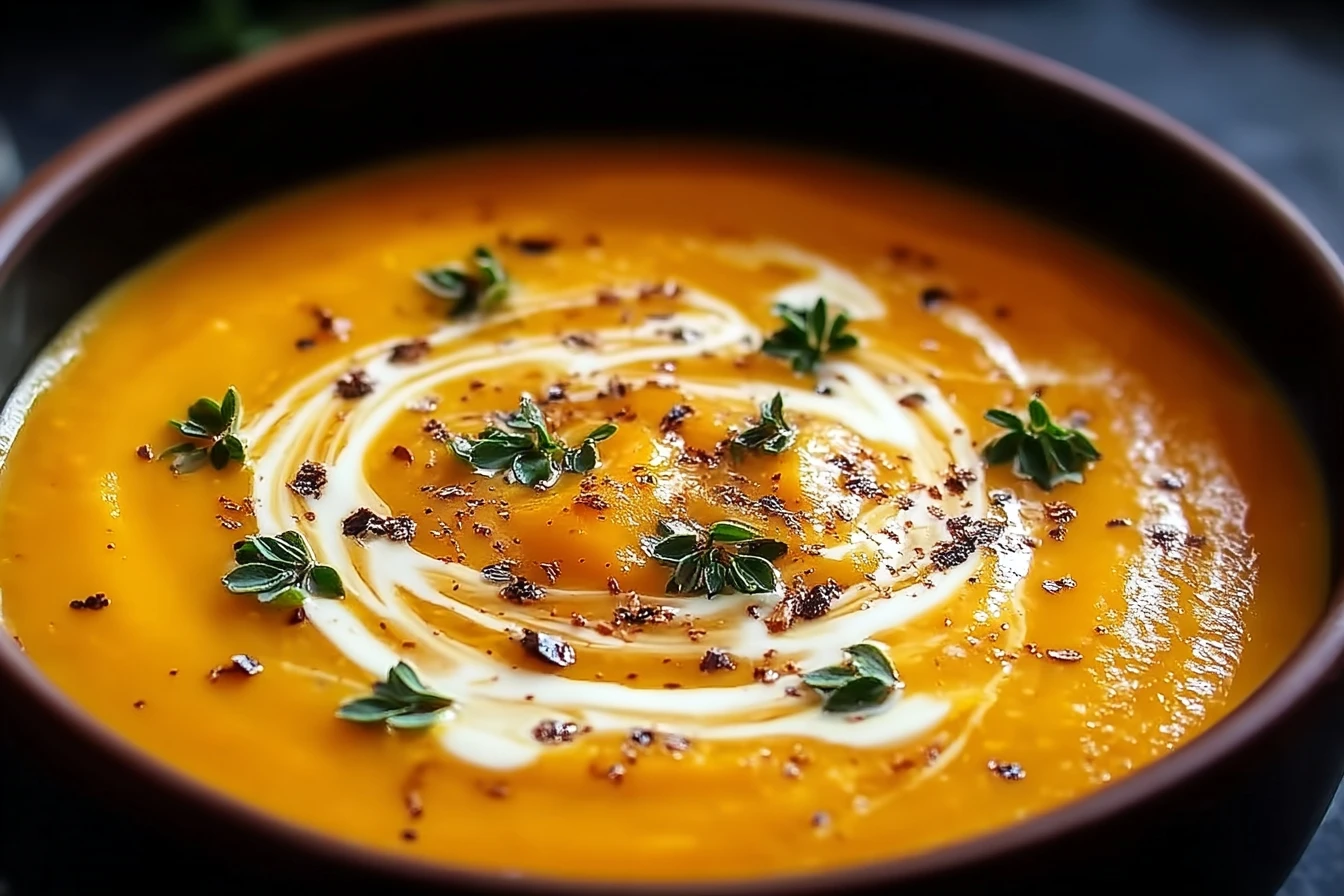 Spicy Butternut Squash Sweet Potato Soup Recipe Best Spicy Butternut Squash Soup Homemade Sweet Potato Butternut Soup Vega...