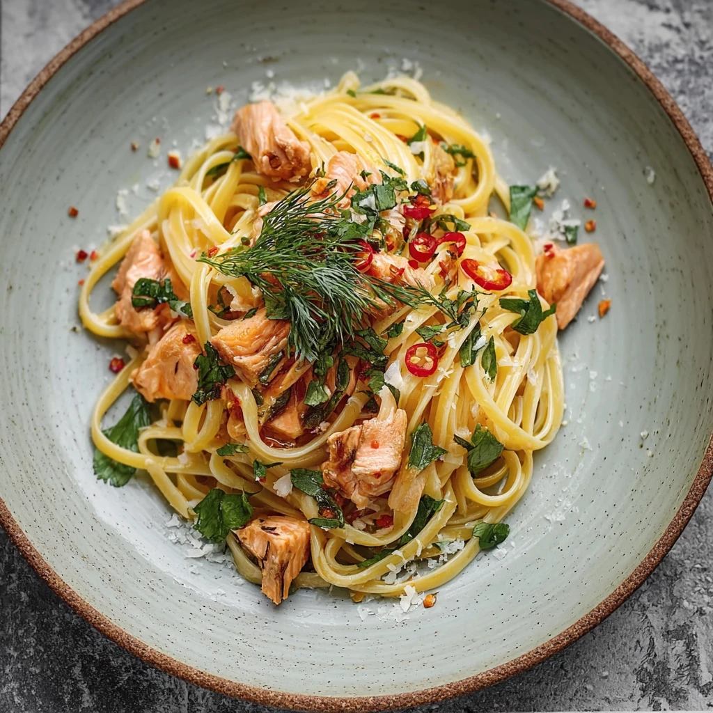 Spicy Salmon Linguine With Chilli Oil: A Quick Flavor Bomb Spicy Salmon Linguine Chilli Oil Flavor Bomb