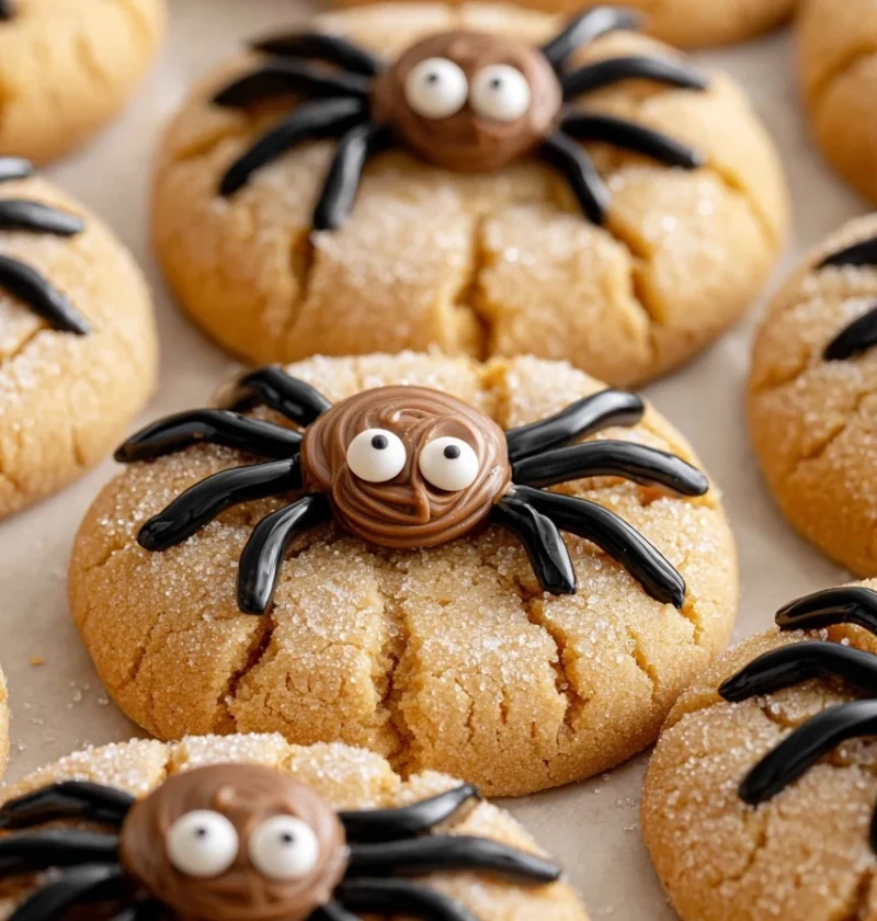 Spider Peanut Butter Cookies Recipe Easy Spider Peanut Butter Cookies Halloween Spider Peanut Butter Cookies Best Spider P...