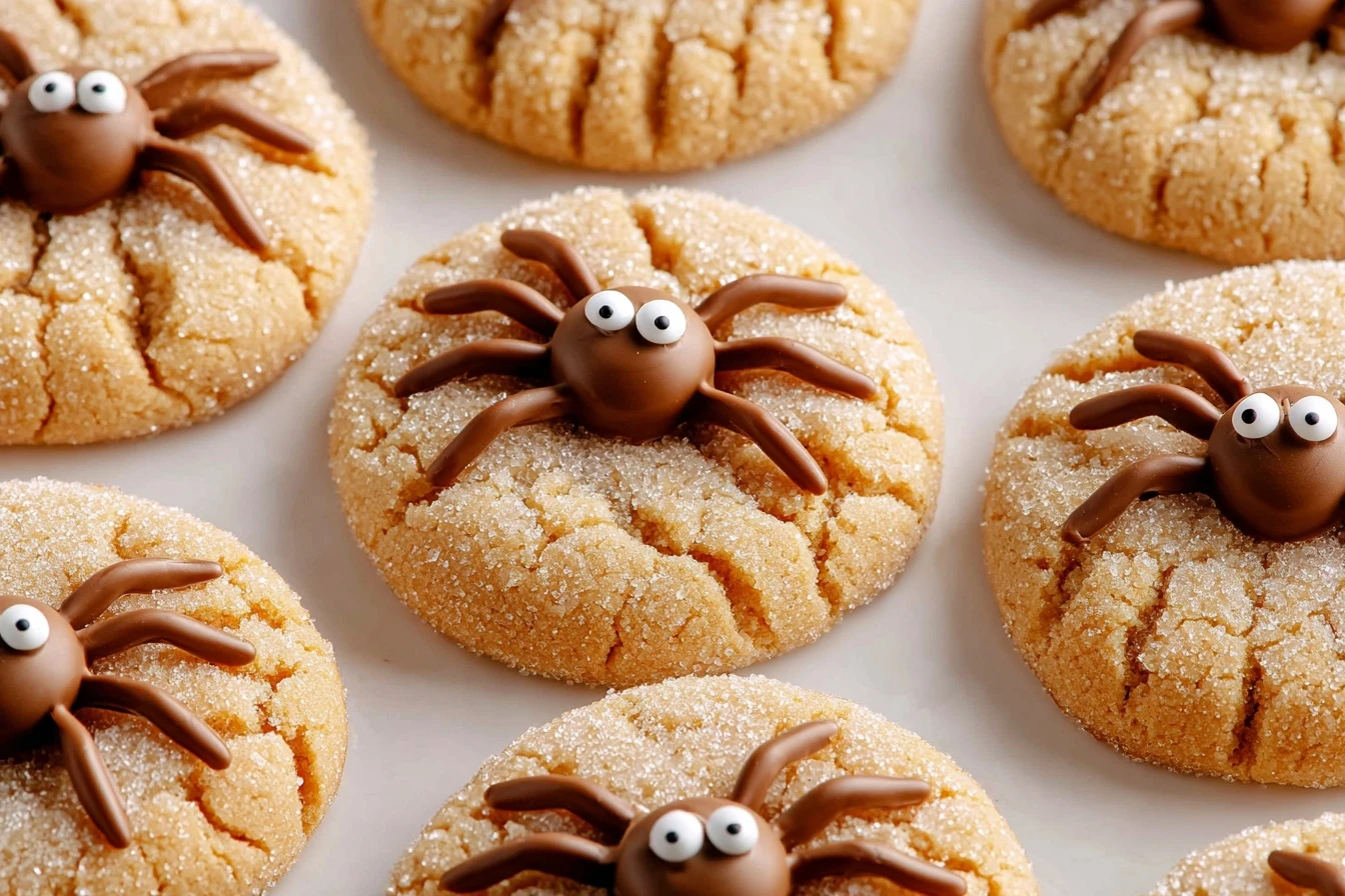 Spider Peanut Butter Cookies Recipe Easy Spider Peanut Butter Cookies Halloween Spider Peanut Butter Cookies Best Spider P...