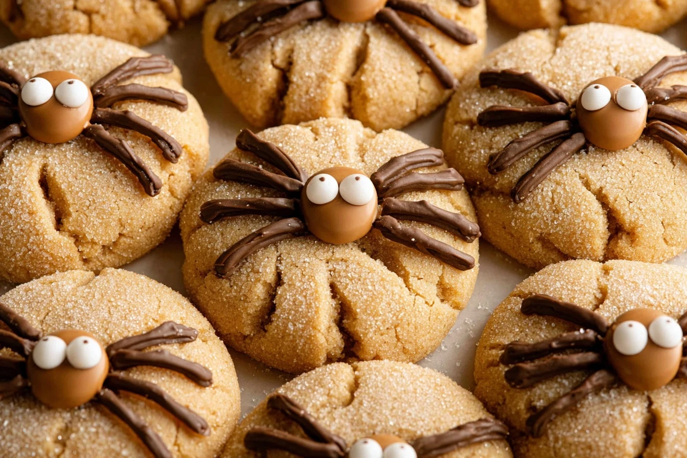 Spider Peanut Butter Cookies Recipe Easy Spider Peanut Butter Cookies Halloween Spider Peanut Butter Cookies Best Spider P...