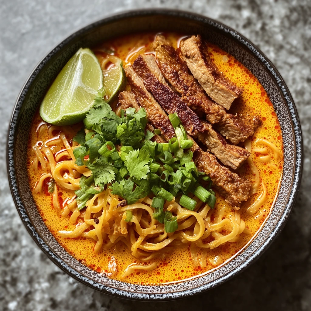Vegan Khao Soi: Irresistibly Creamy Thai Noodle Soup Delight Vegan Khao Soi Irresistibly Creamy Thai Noodle