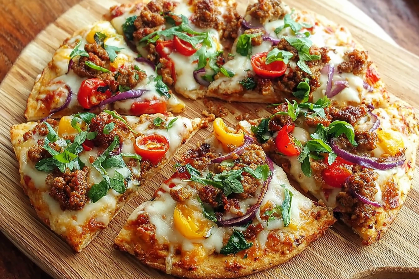 Vegan Morning Pizza Recipe Easy Vegan Sausage Pizza Dairy-free Cheese Breakfast Pizza Low Carb Vegan Pizza Morning High Pr...