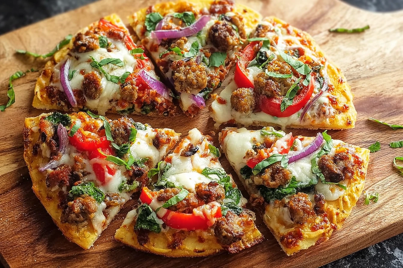 Vegan Morning Pizza Recipe Easy Vegan Sausage Pizza Dairy-free Cheese Breakfast Pizza Low Carb Vegan Pizza Morning High Pr...