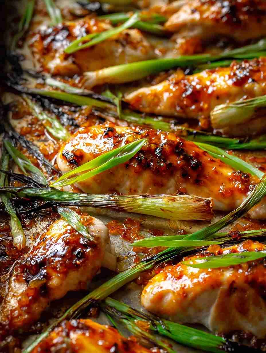 Apricot Chicken With Charred Scallions Recipe Easy Apricot Chicken Dinner Best Apricot Glaze For Chicken Healthy Apricot C...