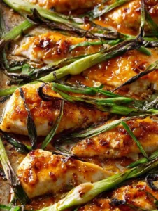 Apricot Chicken with Charred Scallions