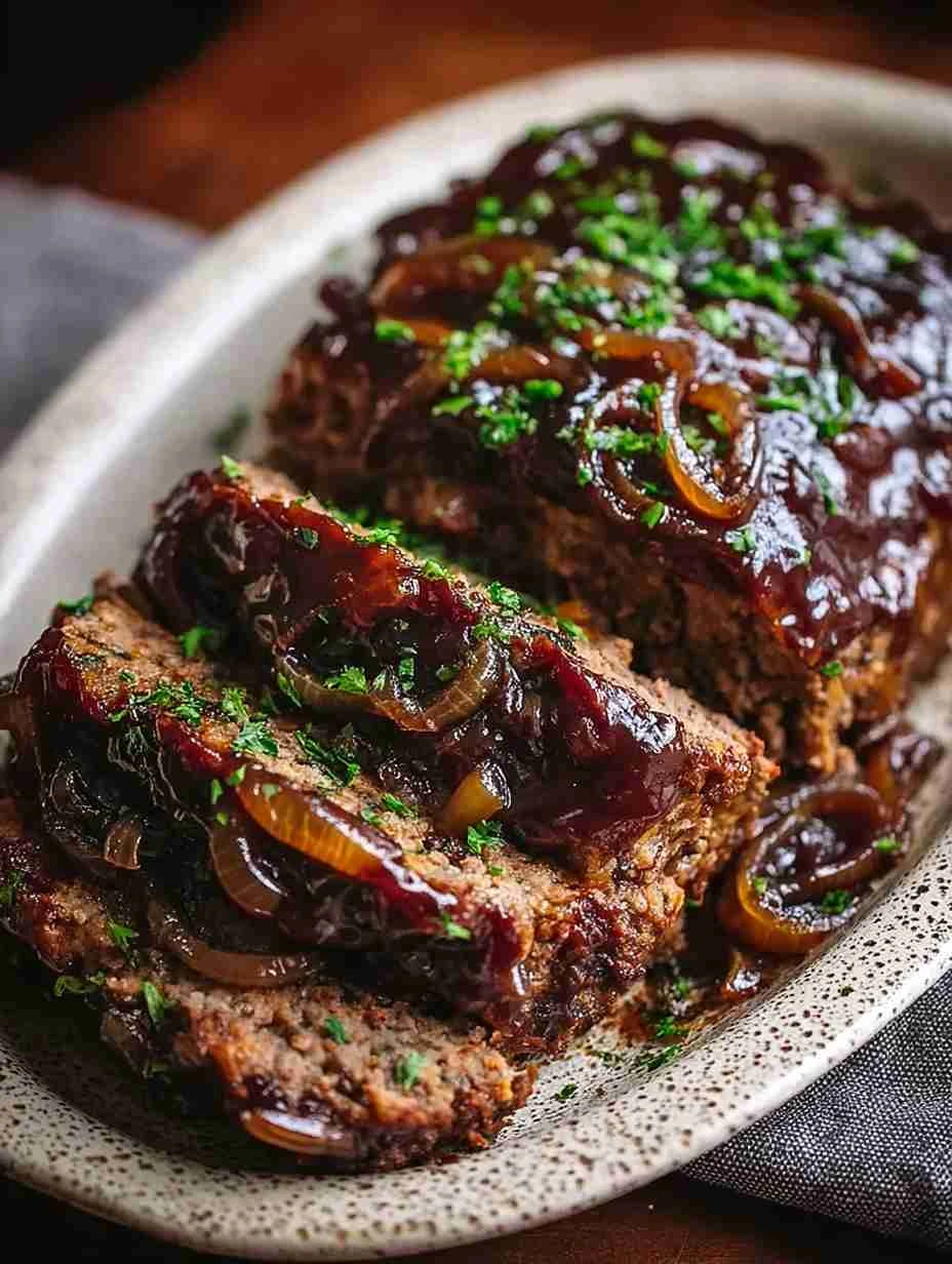 Balsamic Glazed Meatloaf with Caramelized Onions – A Christmas Comfort Classic