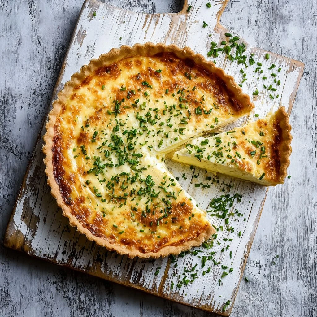 Cheese and onion quiche