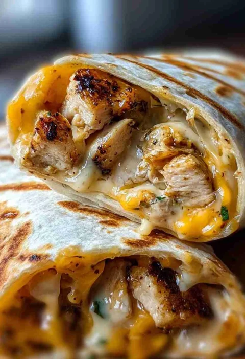 Best Cheesy Garlic Chicken Wraps Recipe Homemade Cozy Garlic Chicken Wraps Easy Cheesy Garlic Chicken Dinner Wraps Low Car...