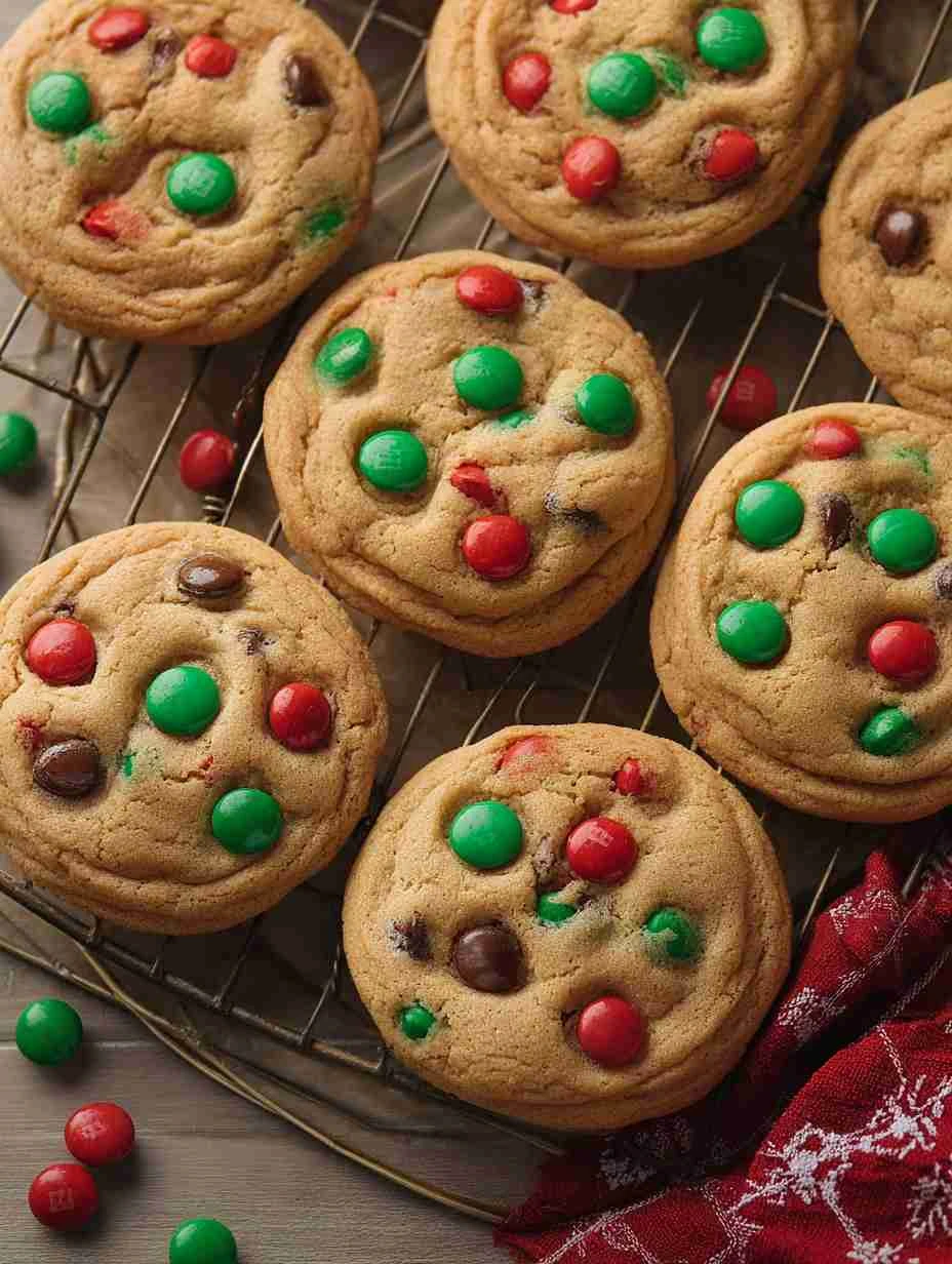 Christmas M&M Cookies