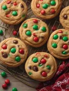 Christmas M&M Cookies