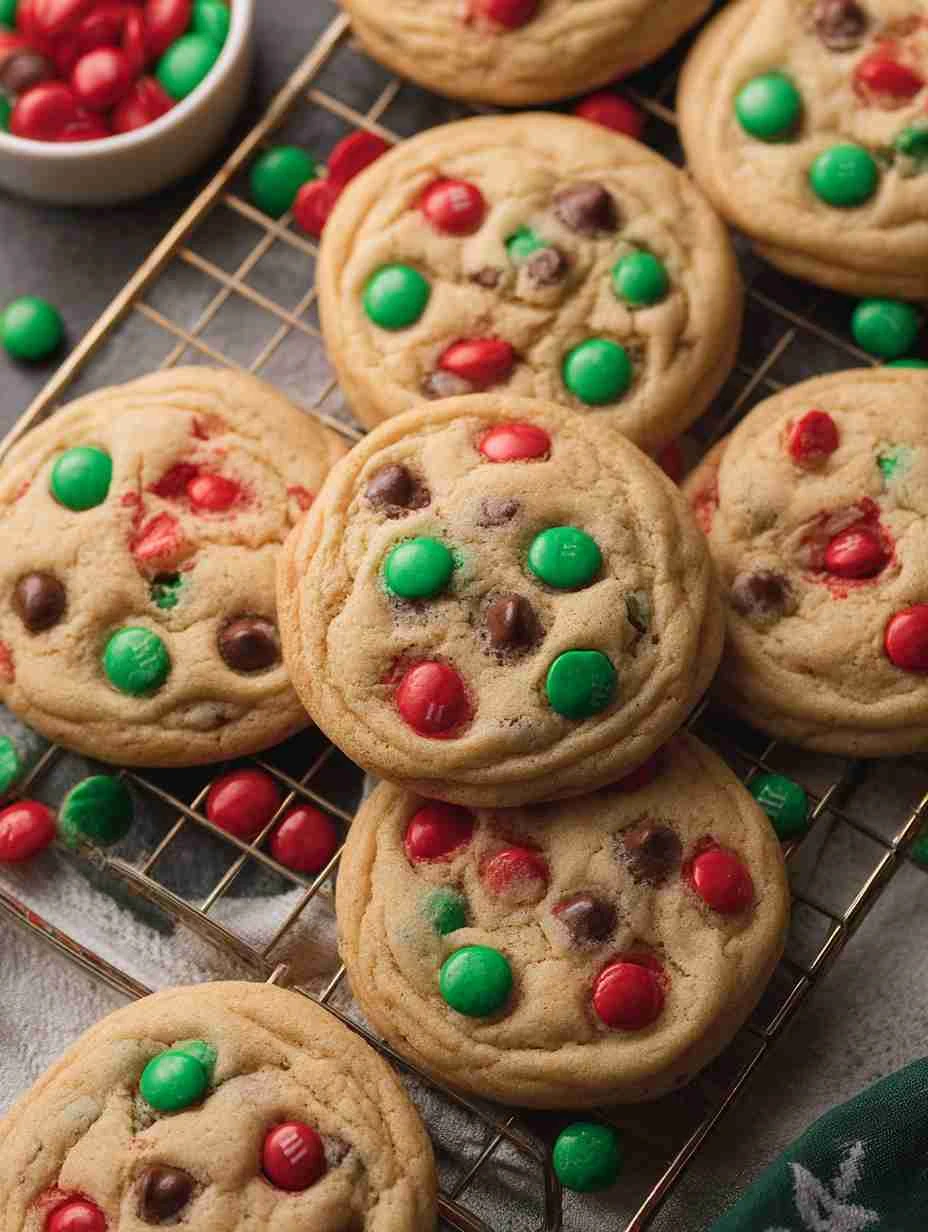 Best Christmas M&M Cookies Recipe Easy M&M Christmas Cookies Homemade M&M Cookie Ideas For Christmas Gluten-free Christmas...