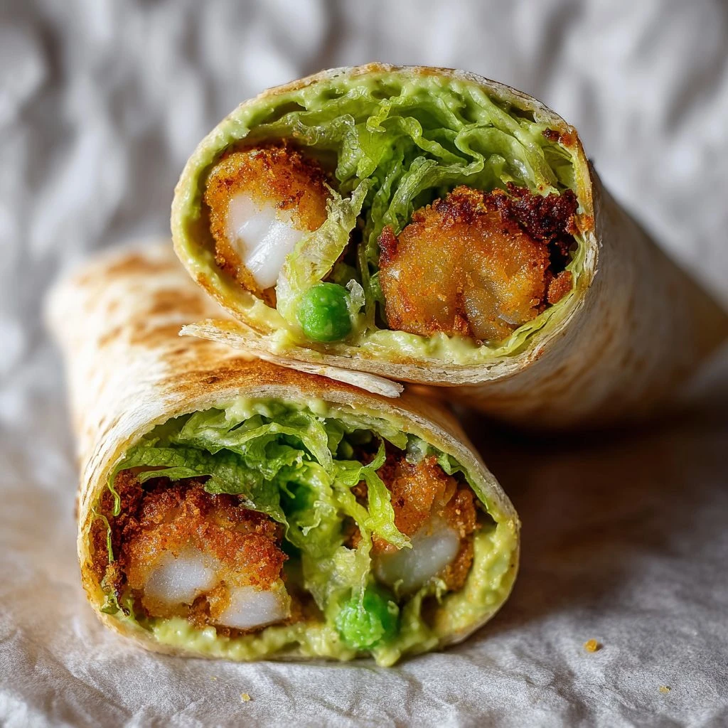 Chunky ‘Chip Shop’ Fish and Pea Wraps