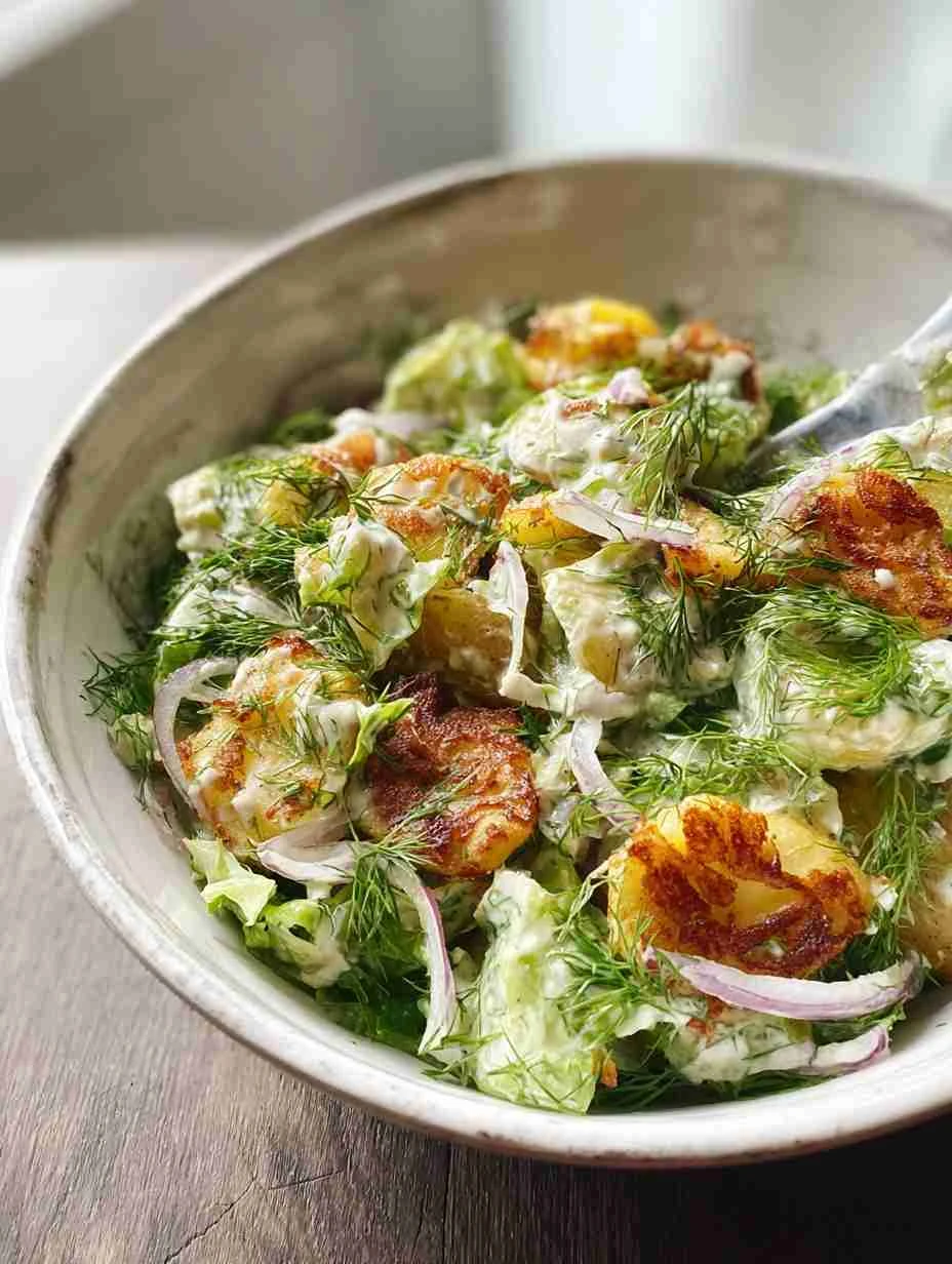 Crispy Smashed Potato Salad
