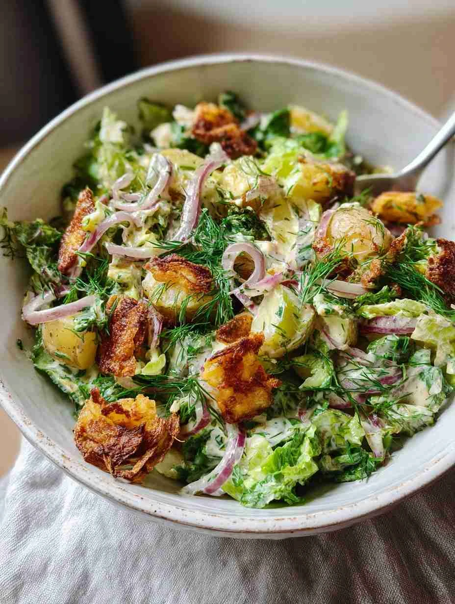 Best Crispy Smashed Potato Salad Recipe How To Make Crispy Smashed Potato Salad Crispy Smashed Potato Salad With Bacon Veg...