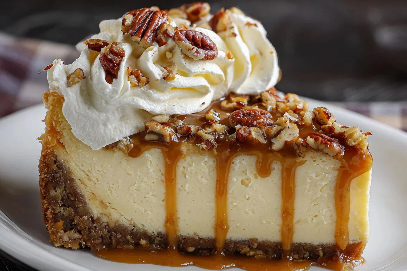 Pecan Caramel Cheesecake – Rich, Nutty & Decadent