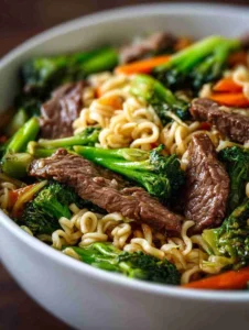 Steak with Broccoli (Asian Ramen)