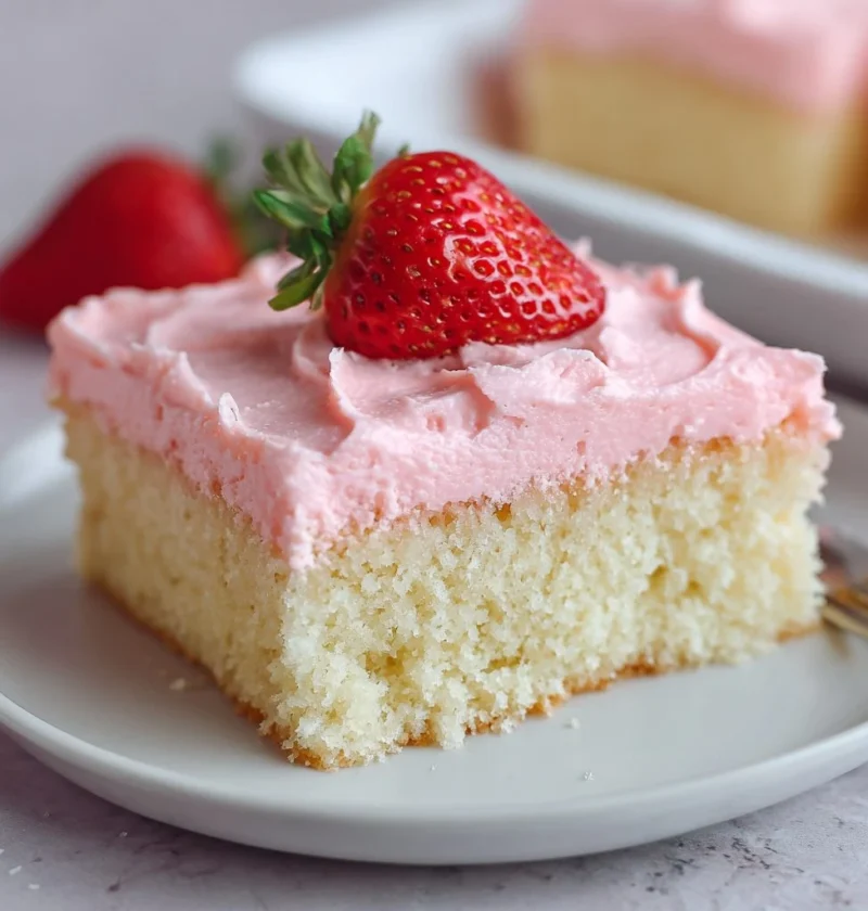 Best Strawberry Texas Sheet Cake Recipe Homemade Strawberry Texas Sheet Cake Easy Strawberry Sheet Cake From Scratch Straw...