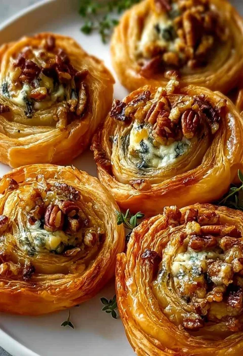 Blue Cheese Puff Pastry Recipe Walnut Thyme Puff Pastry Twist Savory Puff Pastry Appetizers Gourmet Blue Cheese Walnut Pas...
