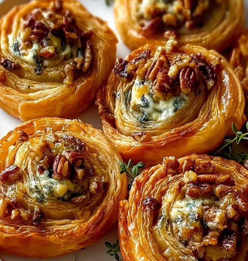 Blue Cheese Puff Pastry Recipe Walnut Thyme Puff Pastry Twist Savory Puff Pastry Appetizers Gourmet Blue Cheese Walnut Pas...
