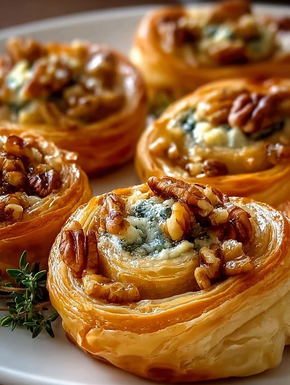 Blue Cheese Puff Pastry Recipe Walnut Thyme Puff Pastry Twist Savory Puff Pastry Appetizers Gourmet Blue Cheese Walnut Pas...