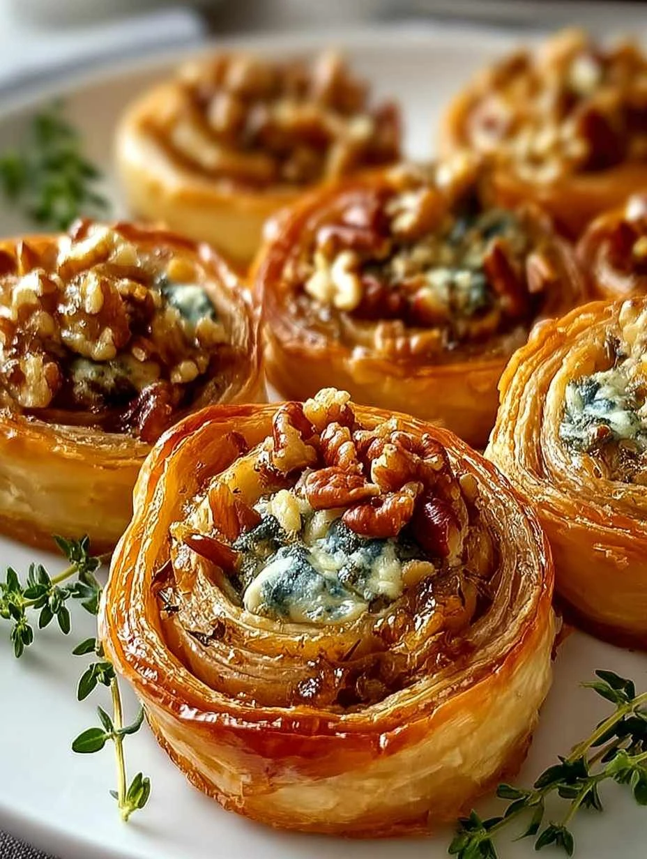Blue Cheese Puff Pastry Recipe Walnut Thyme Puff Pastry Twist Savory Puff Pastry Appetizers Gourmet Blue Cheese Walnut Pas...