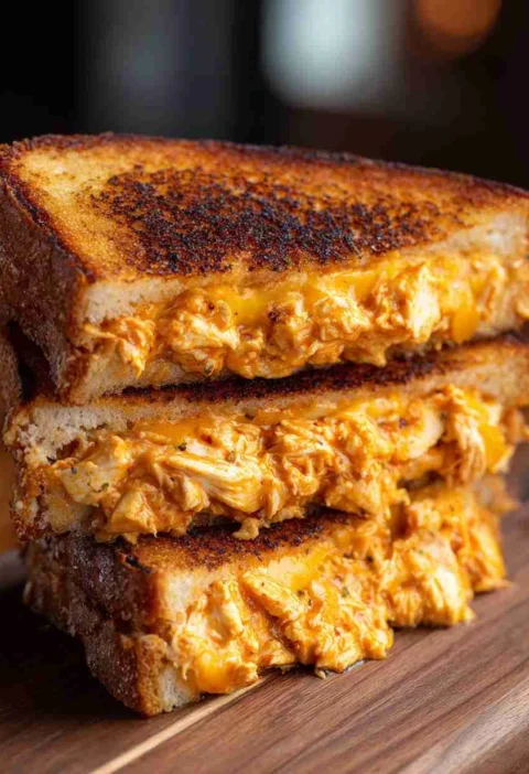 Buffalo Chicken Grilled Cheese Recipe Best Buffalo Chicken Grilled Cheese Spicy Buffalo Chicken Grilled Cheese Easy Buffal...