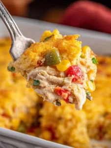 Chicken & Chile Cornbread Casserole