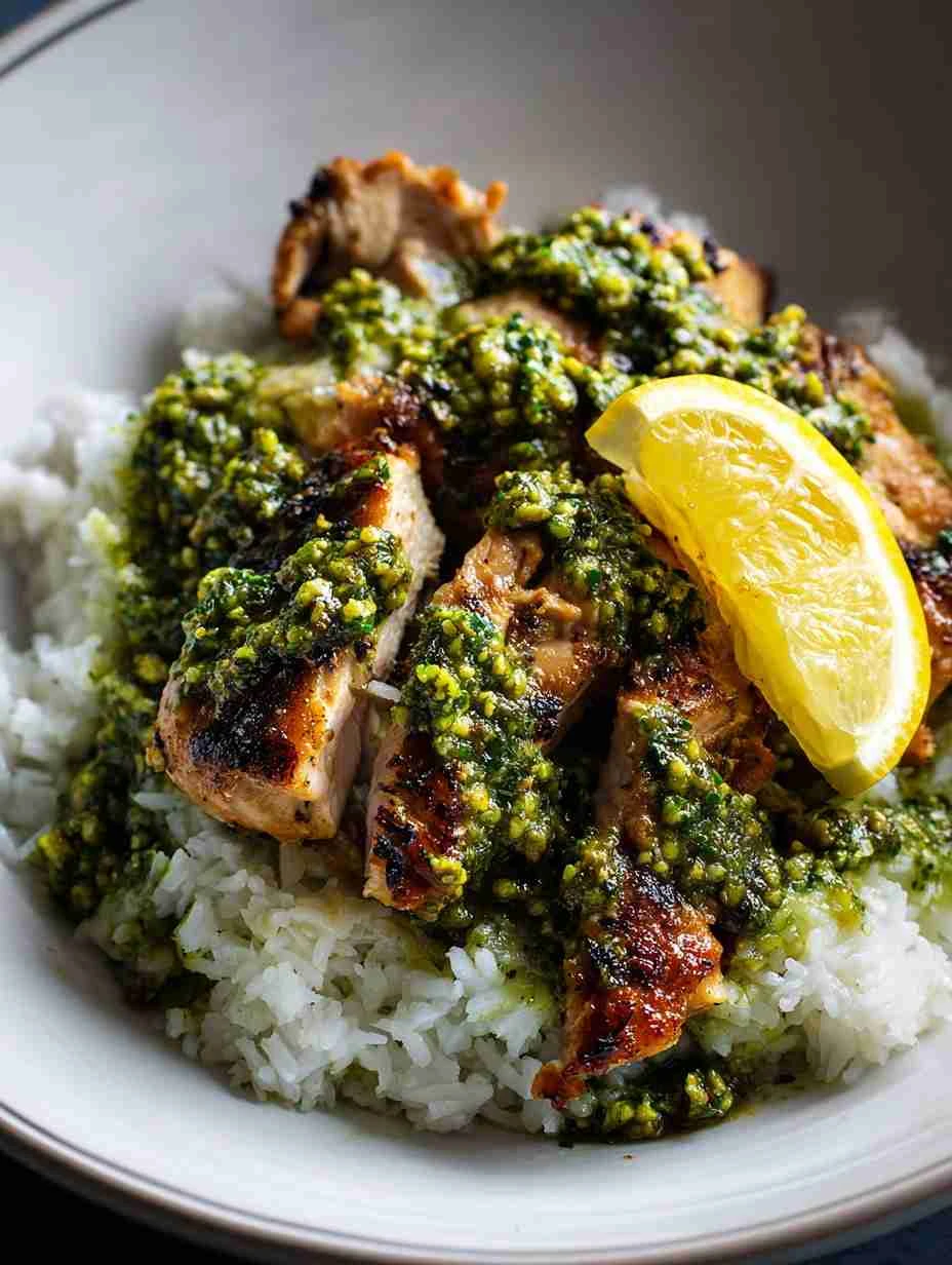 Chipotle Chicken with Chunky Pistachio Sauce
