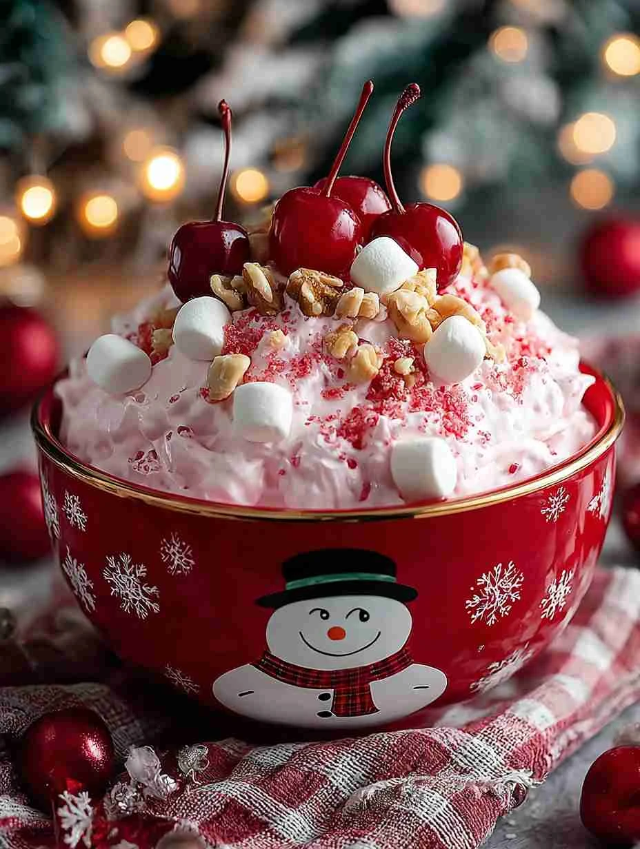 Christmas Cherry Fluff Recipe Easy Christmas Cherry Fluff Best Cherry Fluff For Holidays Homemade Christmas Cherry Dessert...