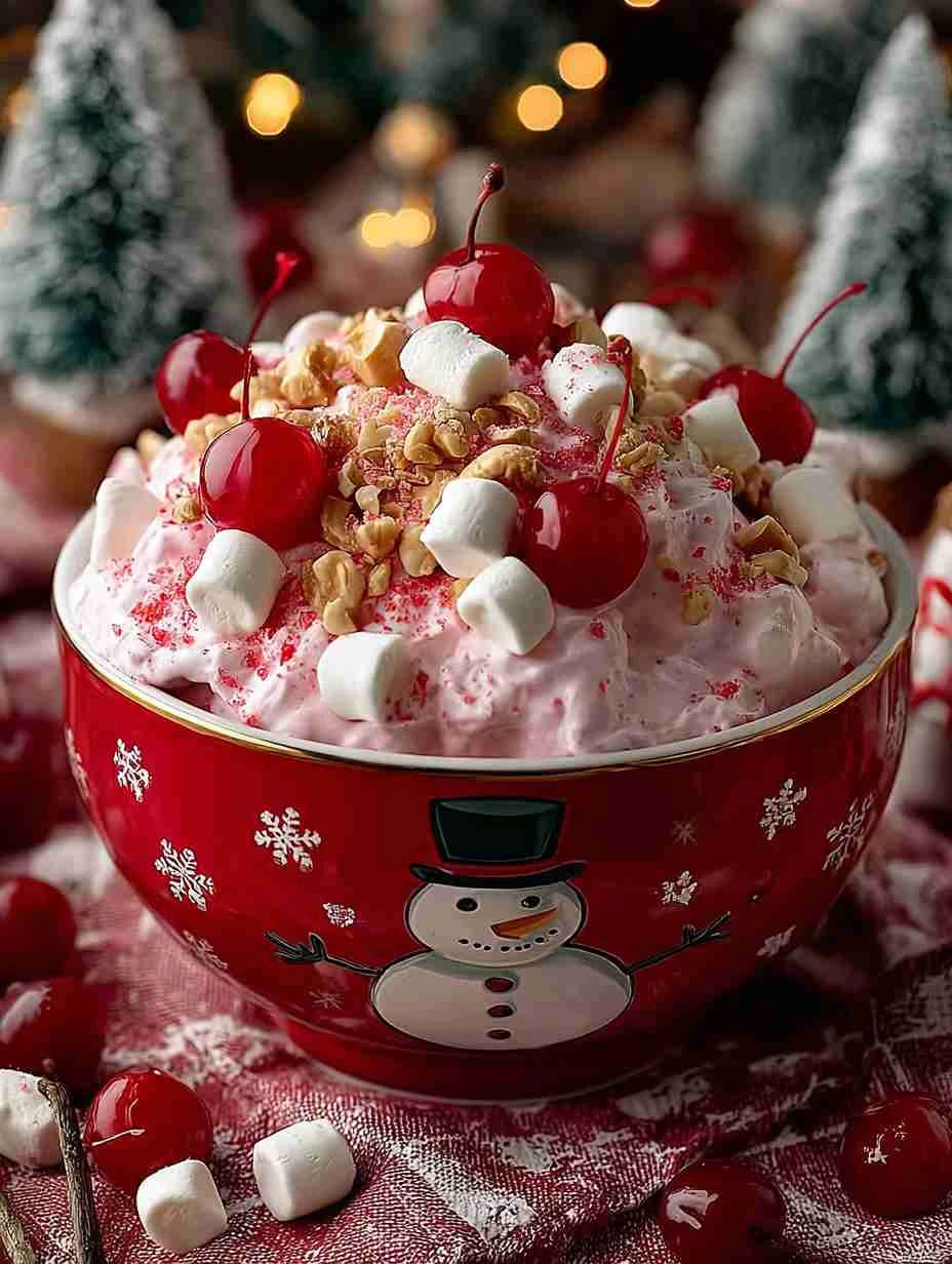 Christmas Cherry Fluff Recipe Easy Christmas Cherry Fluff Best Cherry Fluff For Holidays Homemade Christmas Cherry Dessert...