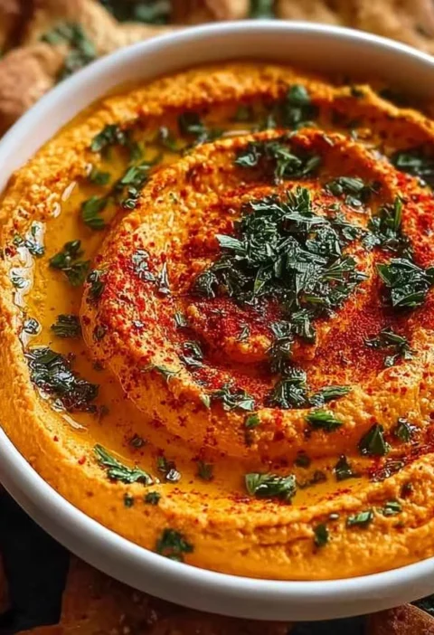 Christmas Hummus Recipe With Red Peppers Roasted Red Pepper Hummus For Holidays Festive Red Pepper Hummus With Pita Stars ...