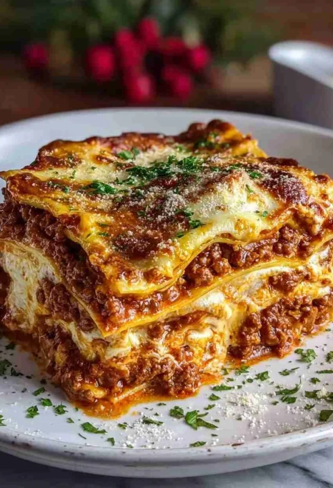 Classic Christmas Lasagna Recipe Traditional Holiday Lasagna With Ricotta Best Meat Sauce Recipe For Christmas How To Make...