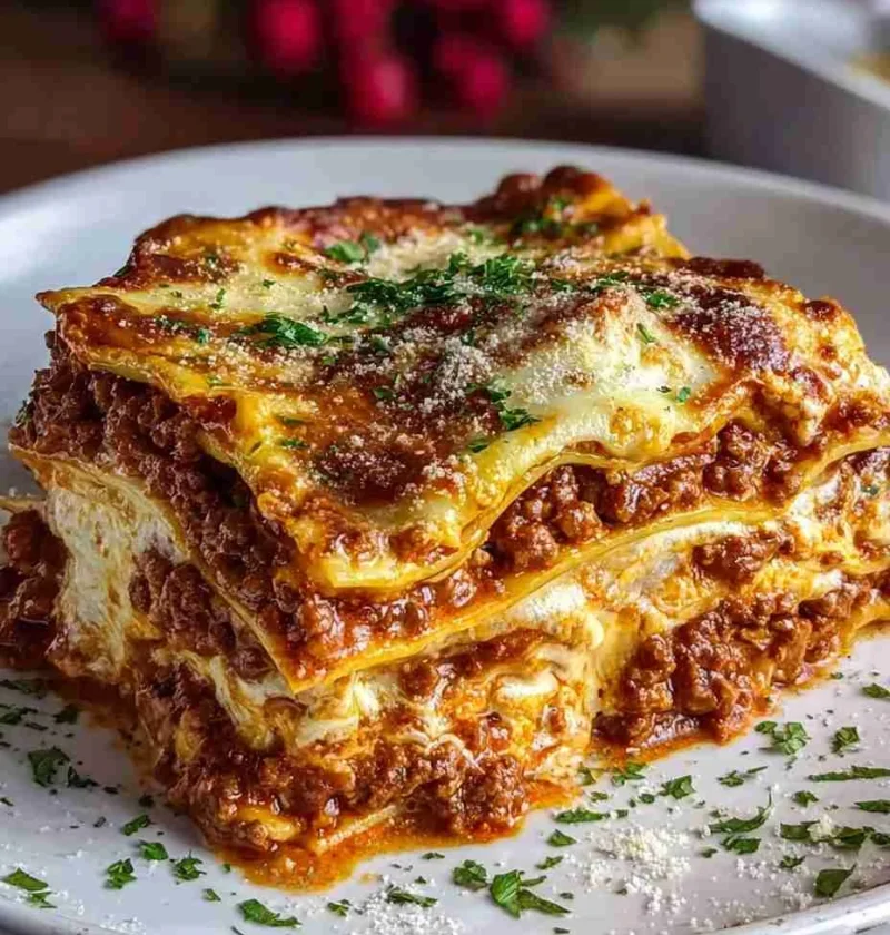 Classic Christmas Lasagna Recipe Traditional Holiday Lasagna With Ricotta Best Meat Sauce Recipe For Christmas How To Make...