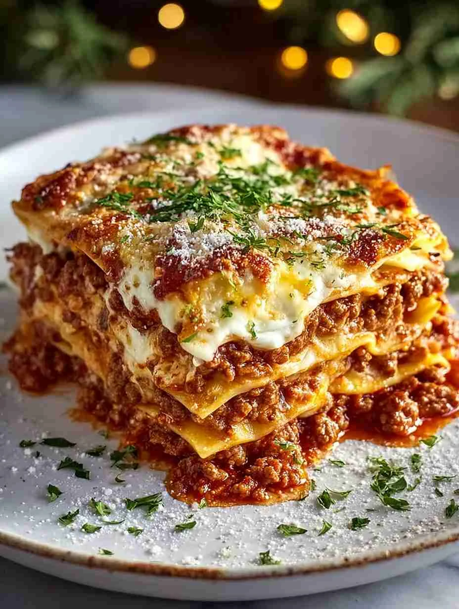 Classic Christmas Lasagna Recipe Traditional Holiday Lasagna With Ricotta Best Meat Sauce Recipe For Christmas How To Make...