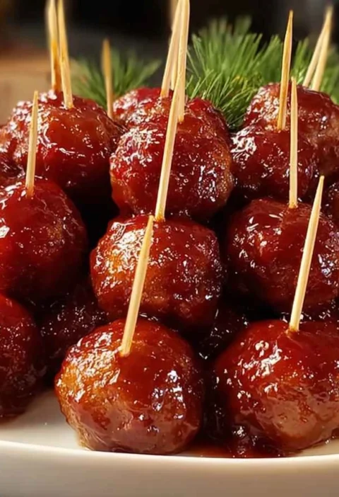 Cranberry BBQ Meatballs Recipe Easy Cranberry Meatball Appetizer Sweet Savory Christmas Appetizers Cranberry Meatballs Wit...
