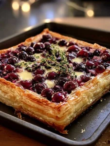 Cranberry Brie Tart with Pancetta & Thyme: A Festive Delight