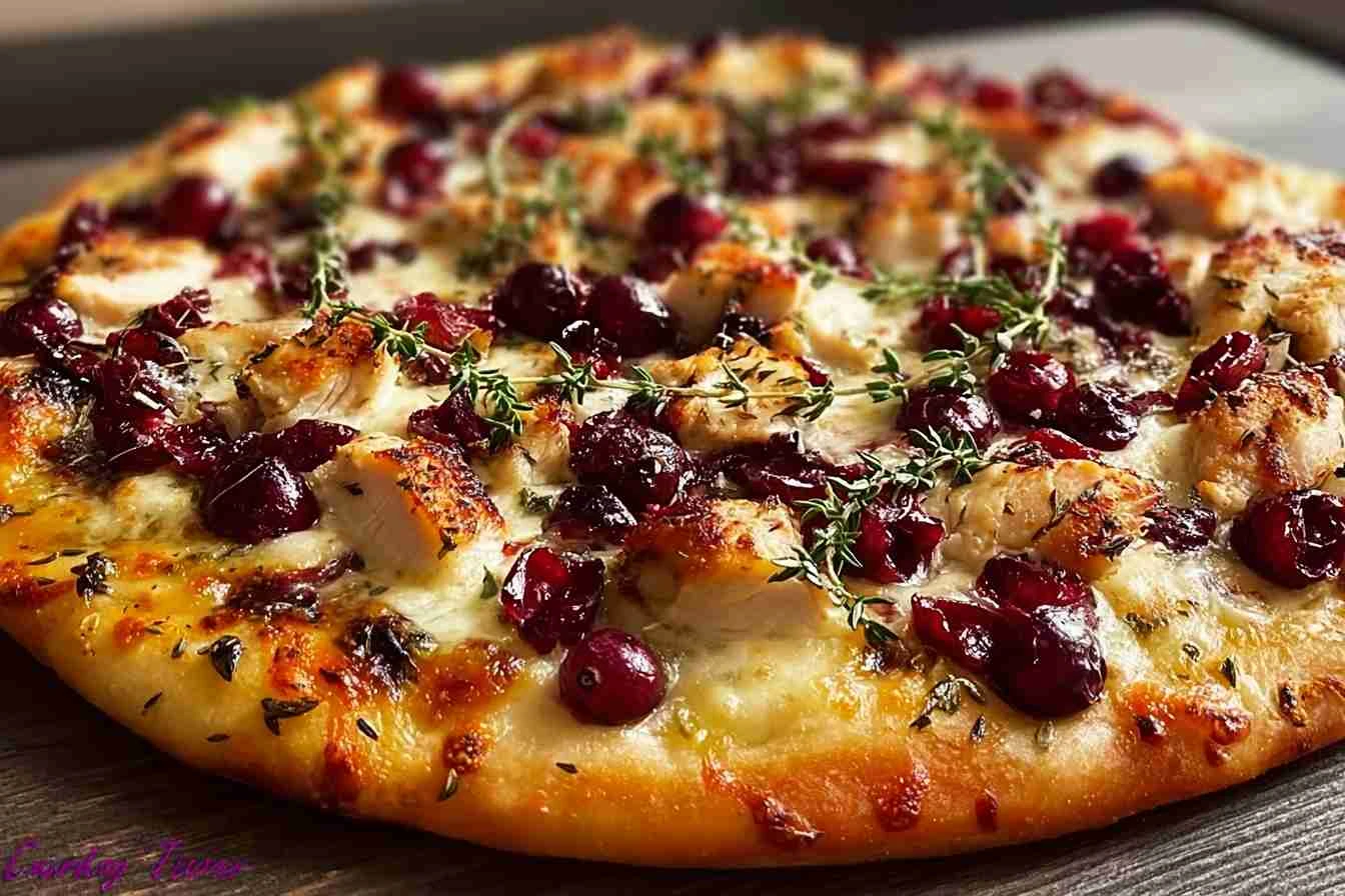 Cranberry Chicken and Brie Pizza