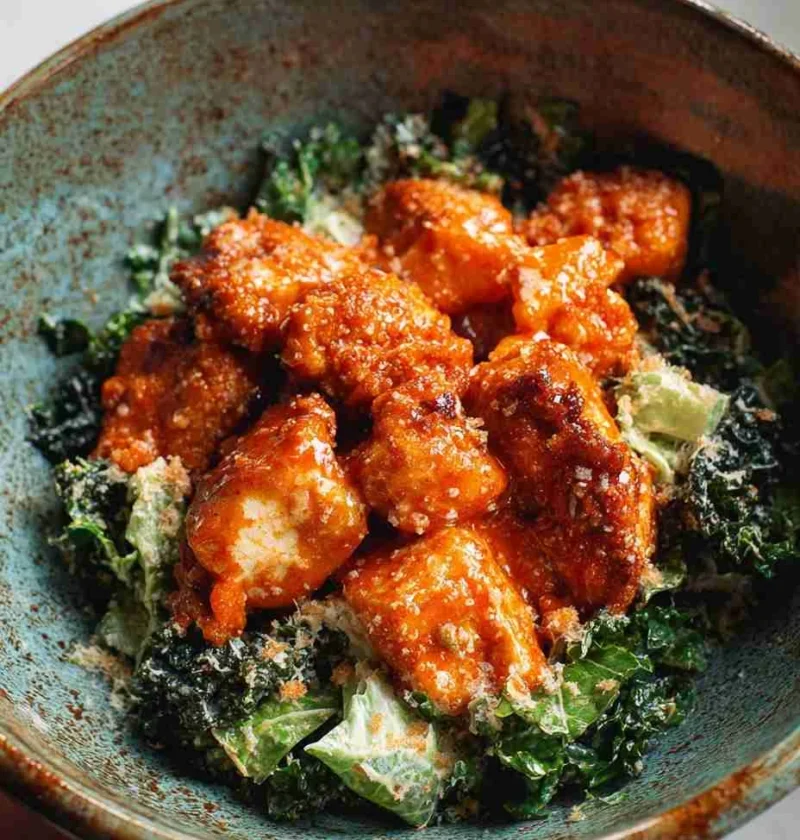 Crispy Buffalo Tofu Recipe Best Buffalo Tofu Caesar Salad Vegan Buffalo Tofu Salad Ideas How To Make Crispy Buffalo Tofu L...