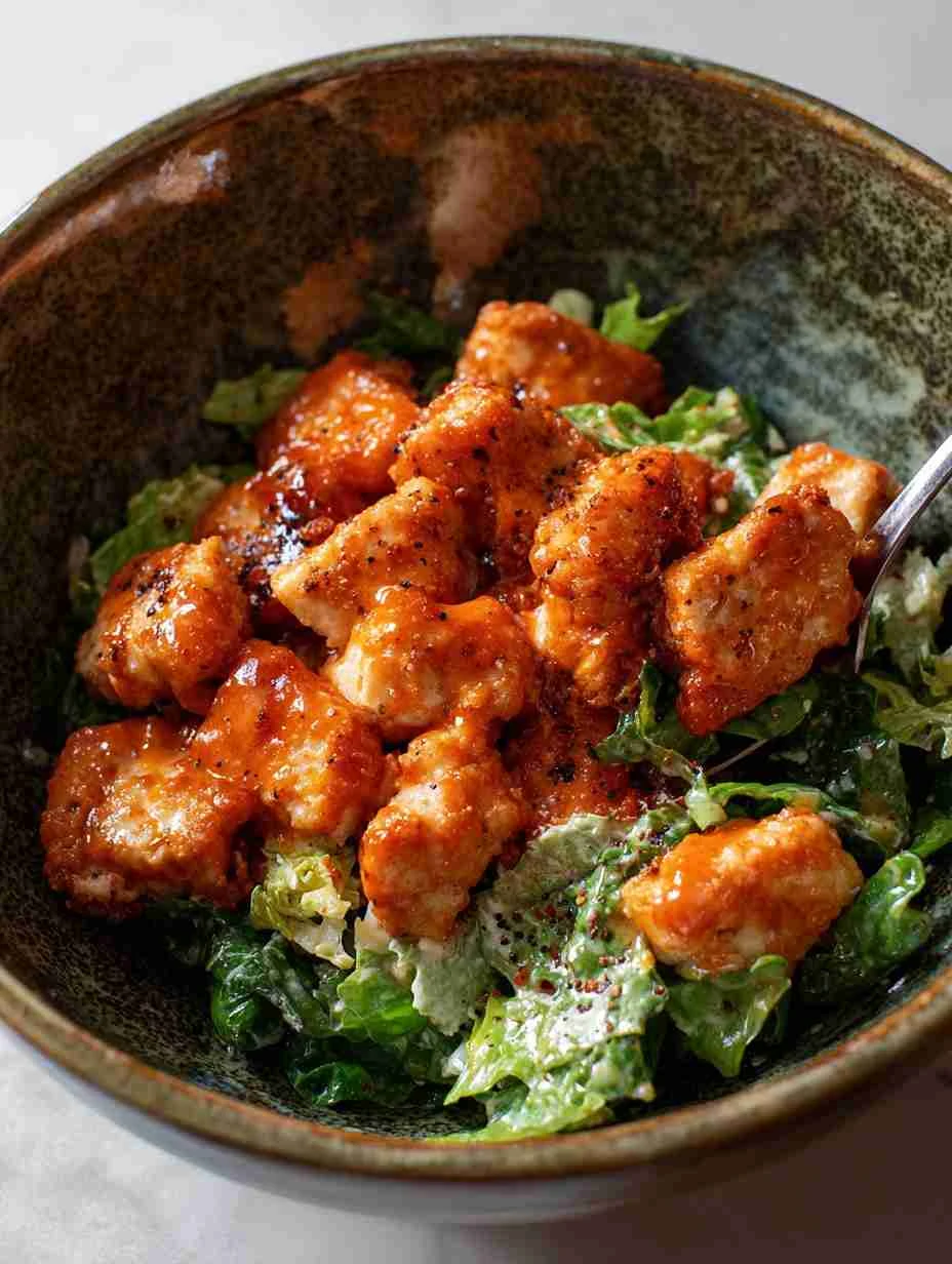 Crispy Buffalo Tofu Recipe Best Buffalo Tofu Caesar Salad Vegan Buffalo Tofu Salad Ideas How To Make Crispy Buffalo Tofu L...