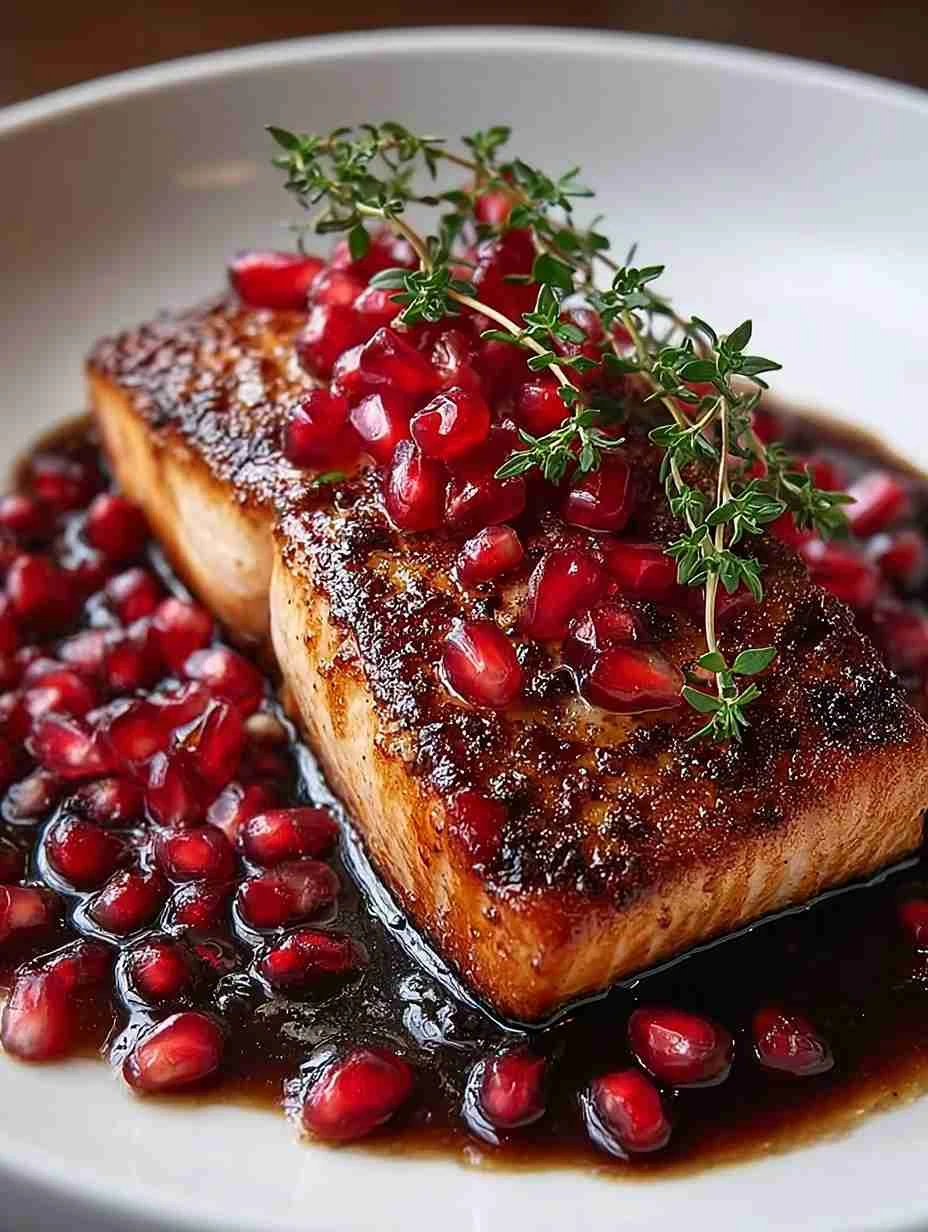 Crispy Salmon Pomegranate Glaze Recipe Festive Christmas Salmon Dishes Best Pomegranate Glaze For Salmon How To Make Crisp...