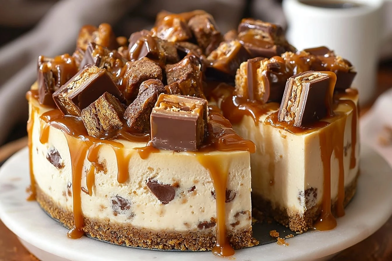 Decadent Twix Caramel Cheesecake