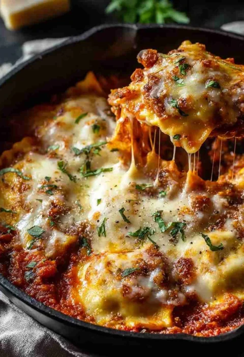 Easy Cheesy Baked Ravioli Recipe Ultimate Cheesy Ravioli Bake Best Baked Ravioli Casserole Easy Baked Ravioli With Cheese ...