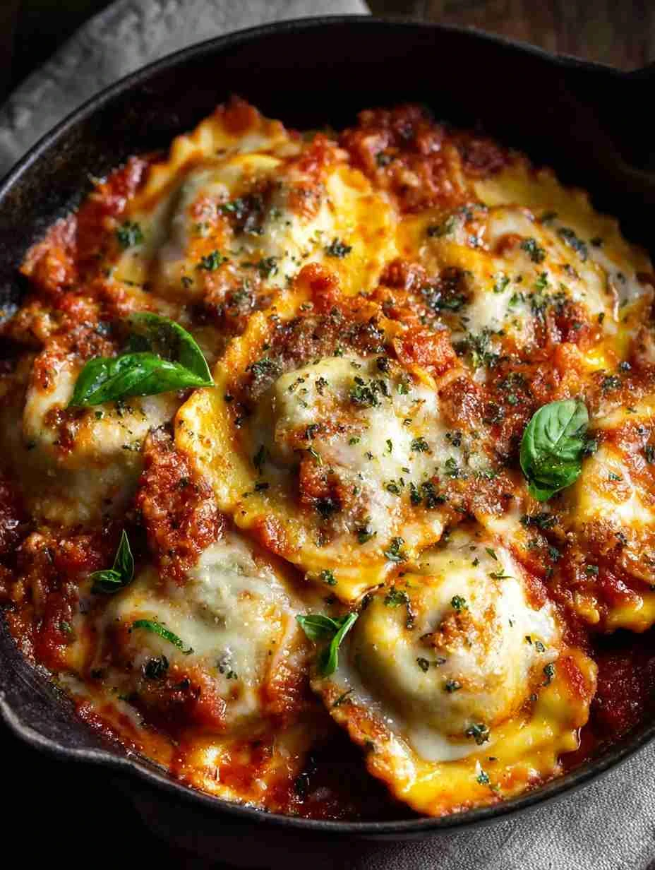 Easy Cheesy Baked Ravioli Recipe Ultimate Cheesy Ravioli Bake Best Baked Ravioli Casserole Easy Baked Ravioli With Cheese ...