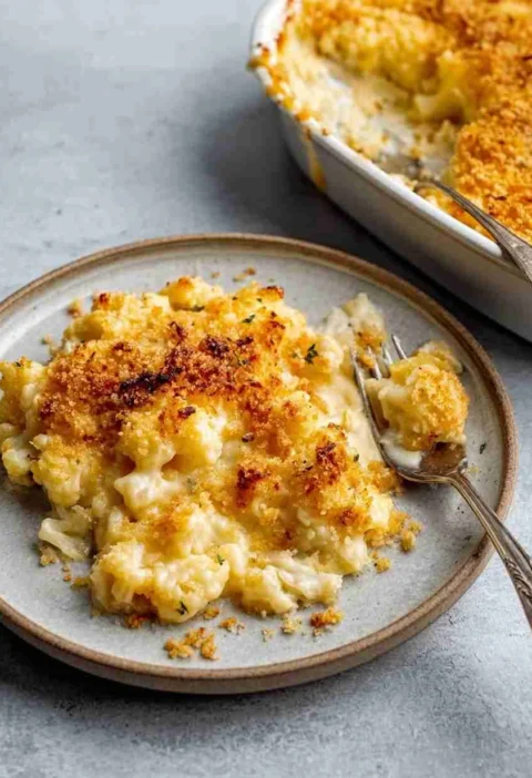 Easy Cheesy Cauliflower Casserole Recipe Keto Cheesy Cauliflower Casserole Low Carb Cheesy Cauliflower Bake Best Cheesy Ca...