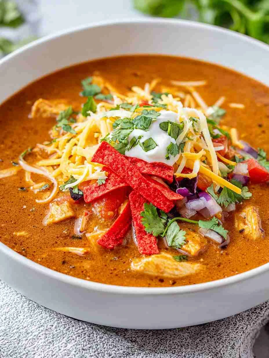 Easy Chicken Enchilada Soup Crock Pot Recipe Healthy Chicken Enchilada Soup Instant Pot Best Slow Cooker Chicken Enchilada...