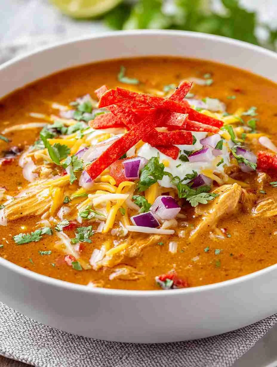 Easy Chicken Enchilada Soup Crock Pot Recipe Healthy Chicken Enchilada Soup Instant Pot Best Slow Cooker Chicken Enchilada...