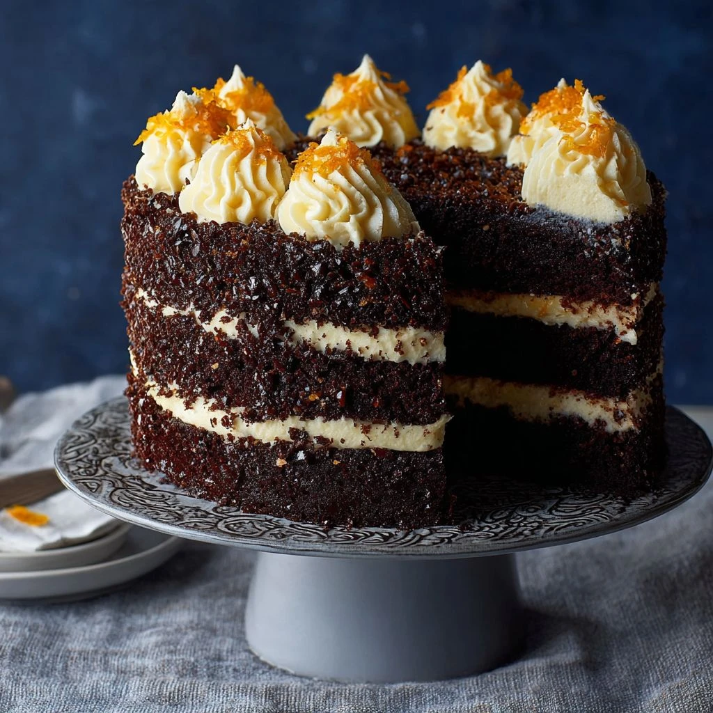 Chocolate Orange Blackout Cake